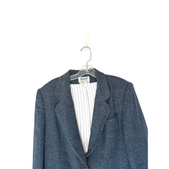 Vintage Light Academia Schoolgirl Preppy Academia Oversized Wool Blazer Size 10 - Picture 7 of 13